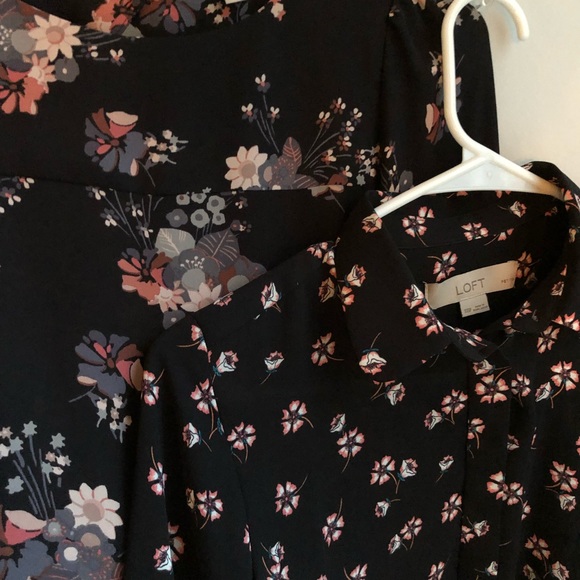 Two LOFT XXSP Work Blouses Floral Print - Picture 5 of 10